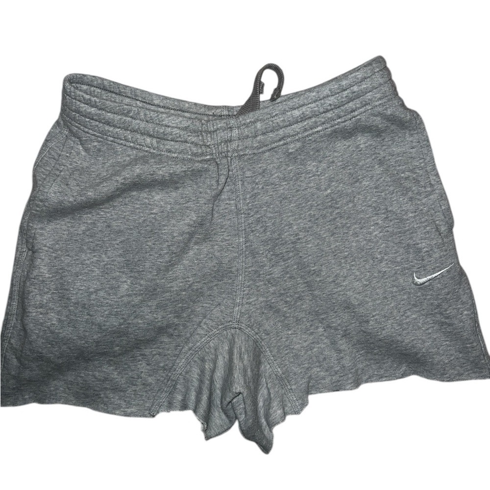 NIKE | WOMENS GREY POCKETED DRAWSTRING WAIST CUT OFF SHORTS